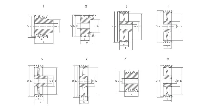SPB-1 Stock Bore V-pulleys SPB-1 Stock Bore V-pulleys